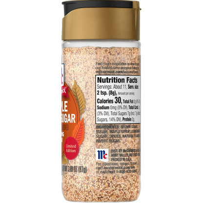 McCormick Maple Brown Sugar Finishing Sugar, 3.09oz