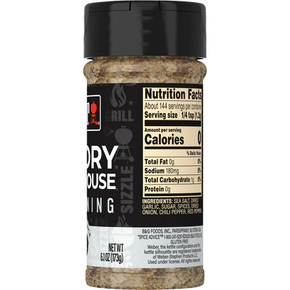 Weber Savory Steakhouse Seasoning Blend, 6.1oz