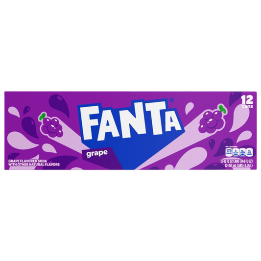 Fanta Grape Soda Pop, 12 Pack of 12 fl oz Cans