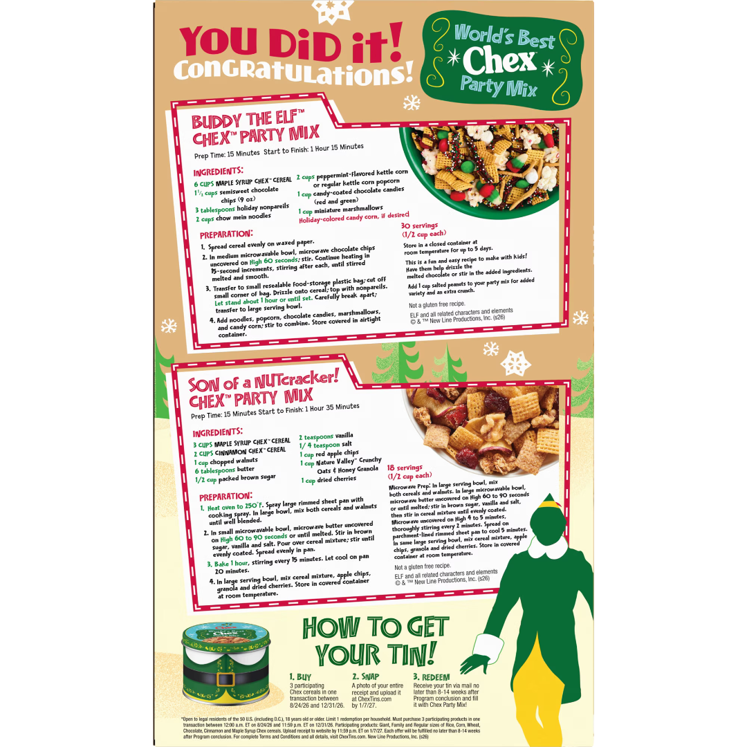 Maple Syrup Chex Gluten Free Cereal, Family Size, 20.5 oz