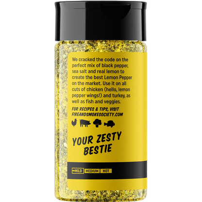 Fire & Smoke Society Lemon Pepper Seasoning, 6.1 oz