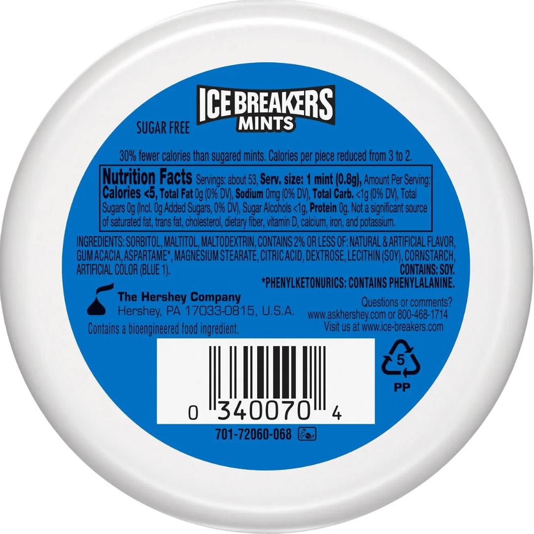 Ice Breakers Cool Mint Sugar Free Mints, 1.5oz