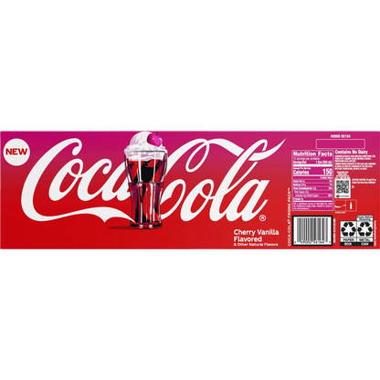 Coca Cola Cherry Float Soda, 12 Pack of 12 fl oz Cans Coke