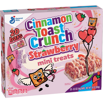 Cinnamon Toast Crunch Strawberry Mini Treats Valentine's Day, 20 Bars, 10 oz