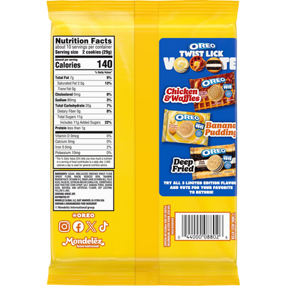 OREO Banana Pudding Sandwich Cookies, Limited Edition, 10.68 oz