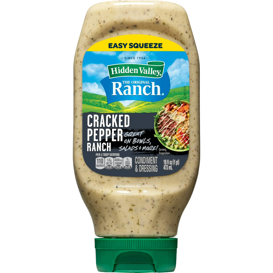 Hidden Valley Cracked Pepper Ranch Condiment & Dressing, 16 fl oz