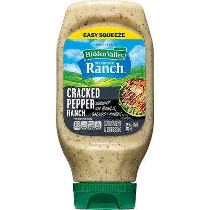 Hidden Valley Cracked Pepper Ranch Condiment & Dressing, 16 fl oz