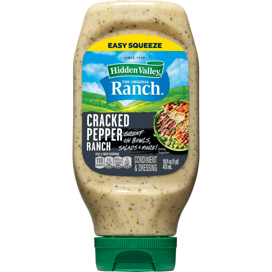 Hidden Valley Cracked Pepper Ranch Condiment & Dressing, 16 fl oz