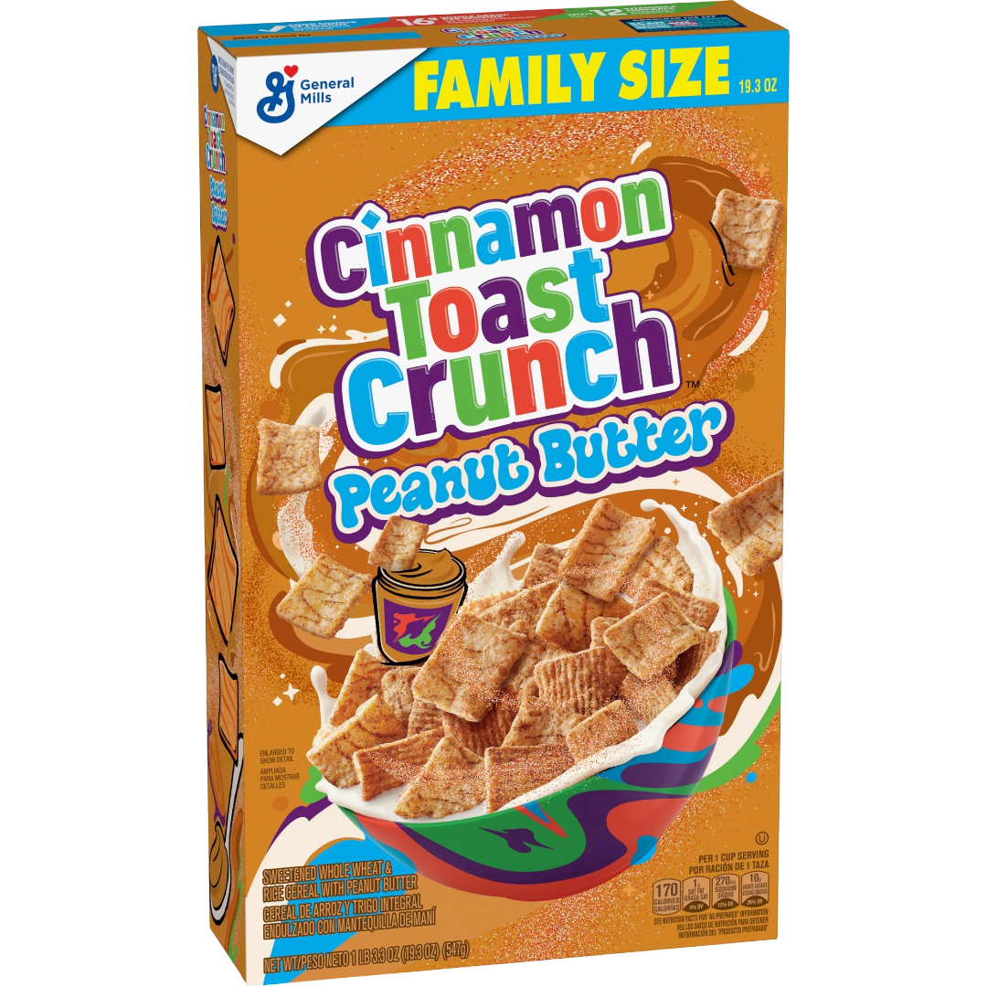 Cinnamon Toast Crunch Peanut Butter Family Size Cereal, 19.3 oz