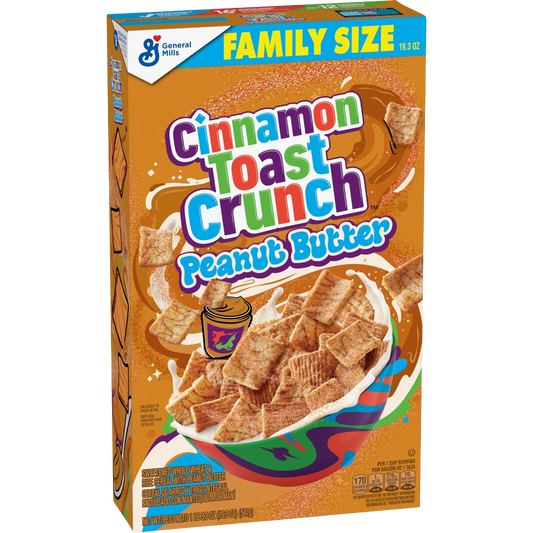 Cinnamon Toast Crunch Peanut Butter Family Size Cereal, 19.3 oz