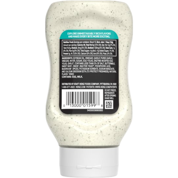Heinz Buttermilk Ranch Mayonnaise Style Dip, 8 fl oz