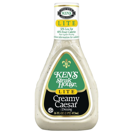 Ken's Steak House Lite Creamy Caesar Salad Dressing, 16 fl oz