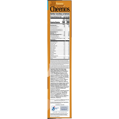 Banana Caramel Cheerios Gluten Free Cereal Limited Edition, Family Size, 18.5 oz