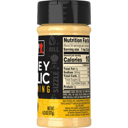 Weber Honey Garlic Seasoning and Rub, 6.25oz