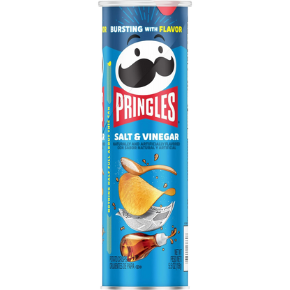 Pringles Salt and Vinegar Potato Crisps Chips, 5.5oz