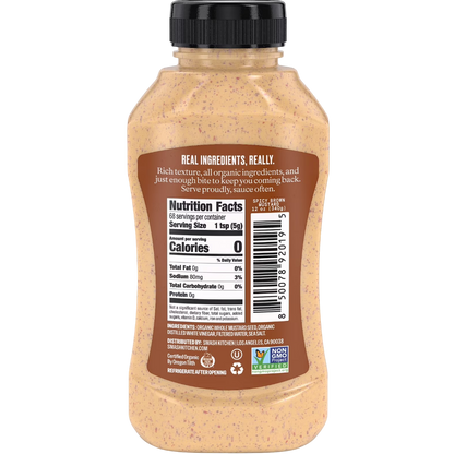 Smash Kitchen Organic Spicy Brown Mustard, 12 fl oz