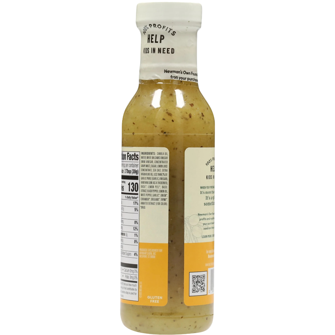 Newman's Own Lemon Basil Vinaigrette Dressing, 12 fl oz