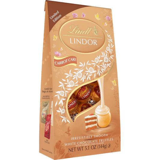 Lindt LINDOR Easter Carrot Cake White Chocolate Candy Truffles, 5.1 oz