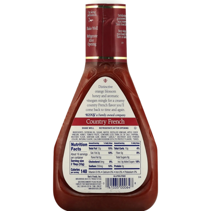 Ken's Steak House Country French with Orange Blossom Honey Salad Dressing, 16 fl oz