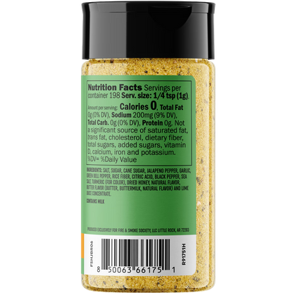 Fire & Smoke Society Honey Jalapeno Butter Seasoning, 7 oz