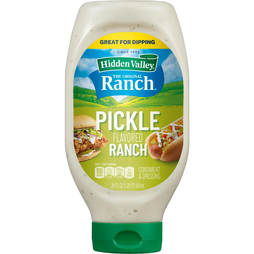 Hidden Valley Pickle Ranch Dipping Sauce Topping and Dressing, 20 fl oz