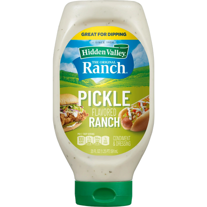 Hidden Valley Pickle Ranch Dipping Sauce Topping and Dressing, 20 fl oz