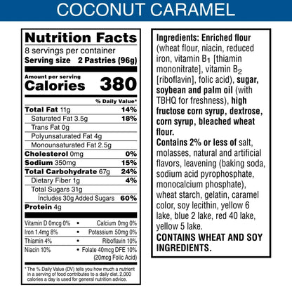 Pop-Tarts Girl Scouts Frosted Coconut Caramel Toaster Pastries, 27 oz