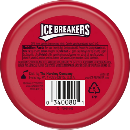 Ice Breakers Cinnamon Sugar Free Mints, 1.5oz