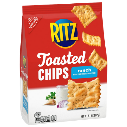 RITZ Toasted Chips Ranch Crackers, 8.1oz