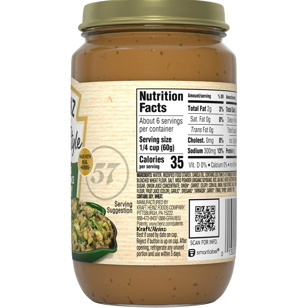Heinz HomeStyle Herbes de Provence Gravy, Fish-free, 12 oz