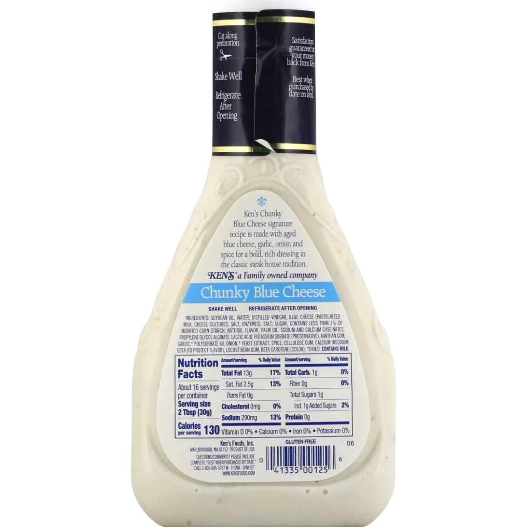 Ken's Steak House Chunky Blue Cheese Salad Dressing, 16 fl oz