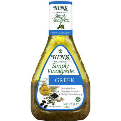 Ken's Steak House Simply Vinaigrette Greek Salad Dressing, 16 fl oz