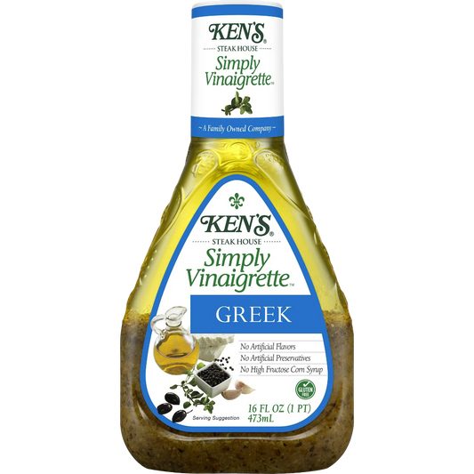 Ken's Steak House Simply Vinaigrette Greek Salad Dressing, 16 fl oz