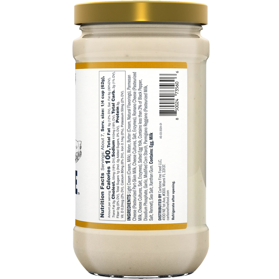 Carbone Fine Foods Alfredo Sauce, 15 oz