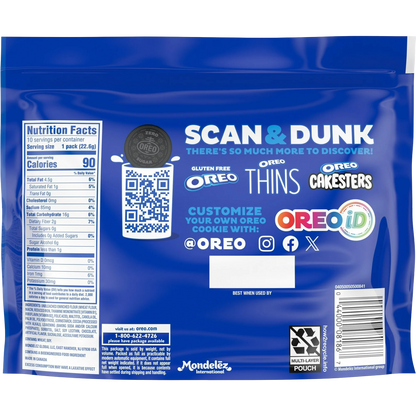 OREO Zero Sugar Chocolate Sandwich Cookies, 8 oz