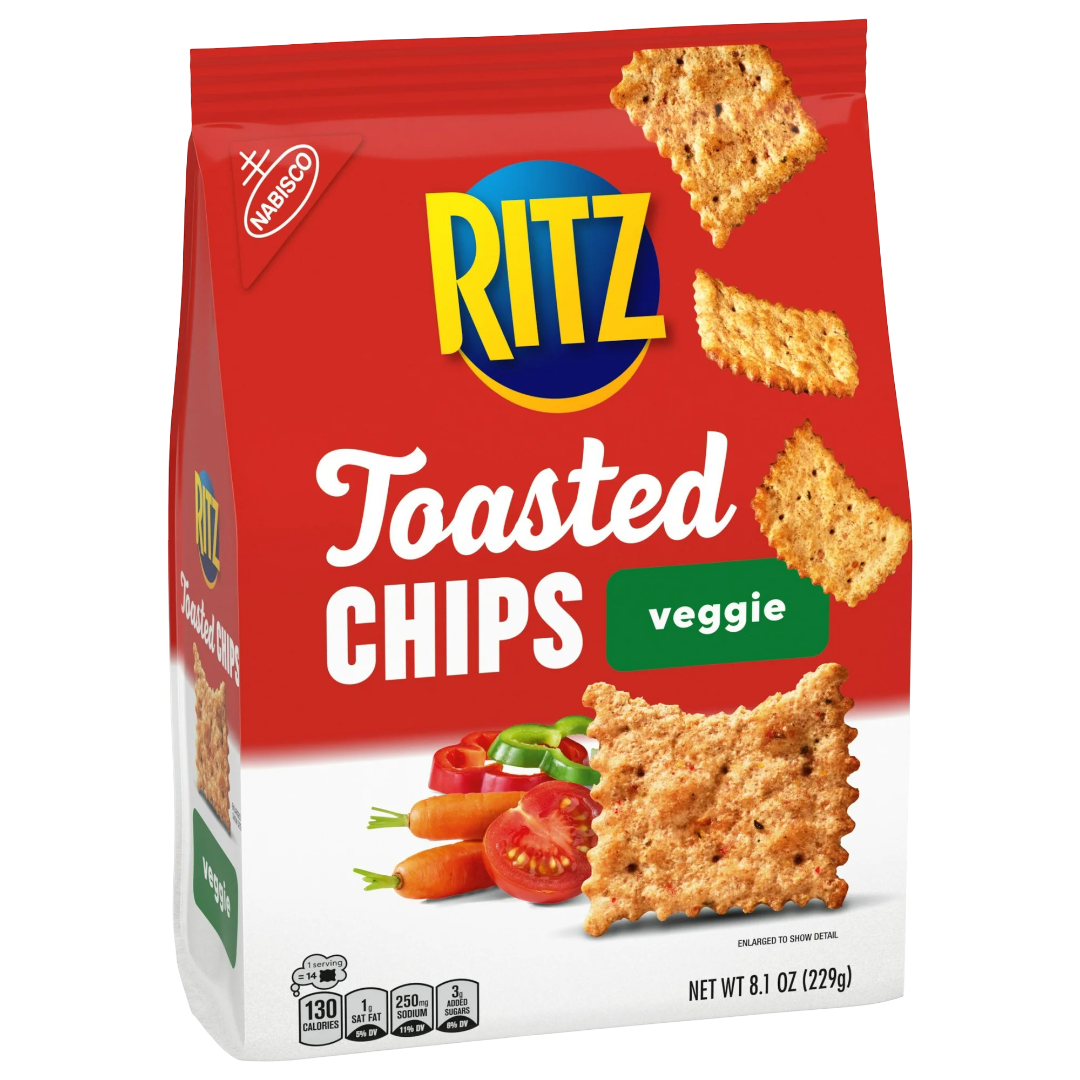 RITZ Toasted Chips Veggie Crackers, 8.1oz