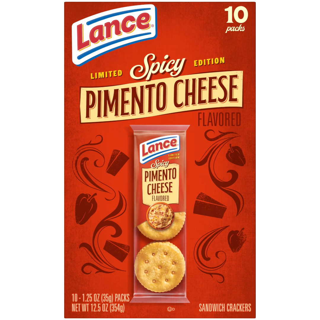 Lance Spicy Pimento Cheddar Sandwich Crackers, 12.5 oz