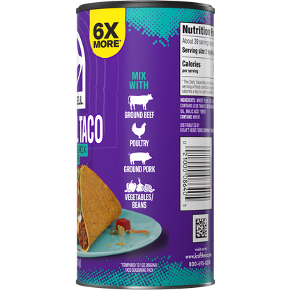 Taco Bell Original Taco Seasoning Mix Shaker, 6.25 oz