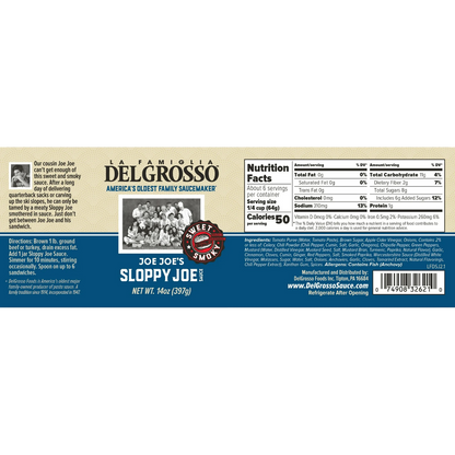 La Famiglia DelGrosso Sloppy Joe Sauce, 14 oz