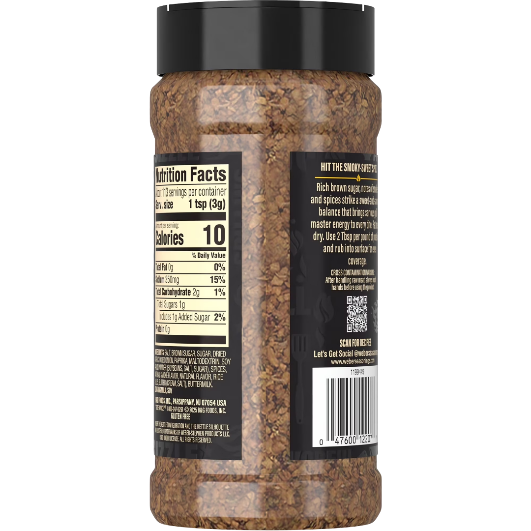 Weber Smoky Brown Sugar Dry Rub, 12oz