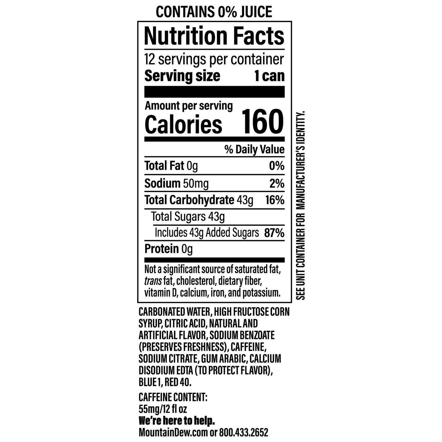 Mountain Dew Summer Freeze Soda Pop, 12 Pack of 12oz Cans