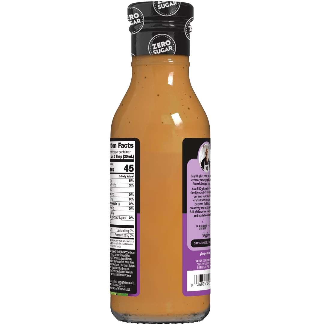 G Hughes Zero Sugar Balsamic Vinaigrette Salad Dressing, 12 fl oz