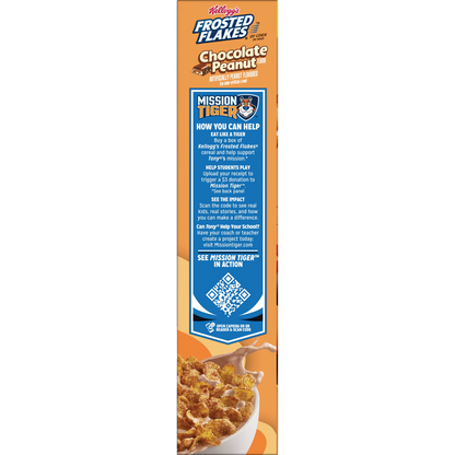 Kellogg's Frosted Flakes Chocolate Peanut Breakfast Cereal Family Size, 22.3 oz