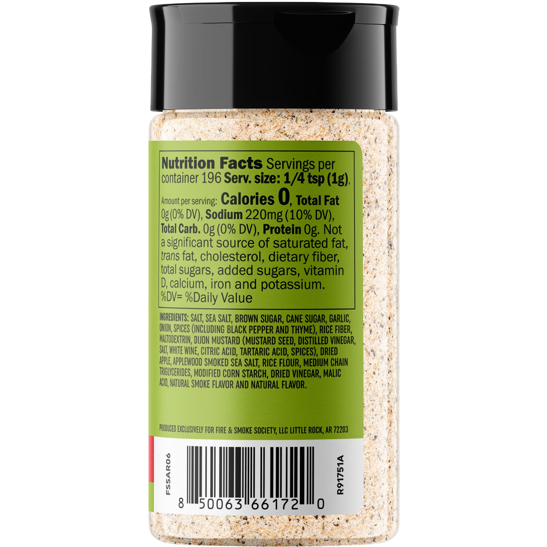 Fire & Smoke Society Smoky Applewood BBQ Seasoning, 6.9 oz