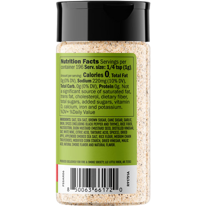 Fire & Smoke Society Smoky Applewood BBQ Seasoning, 6.9 oz