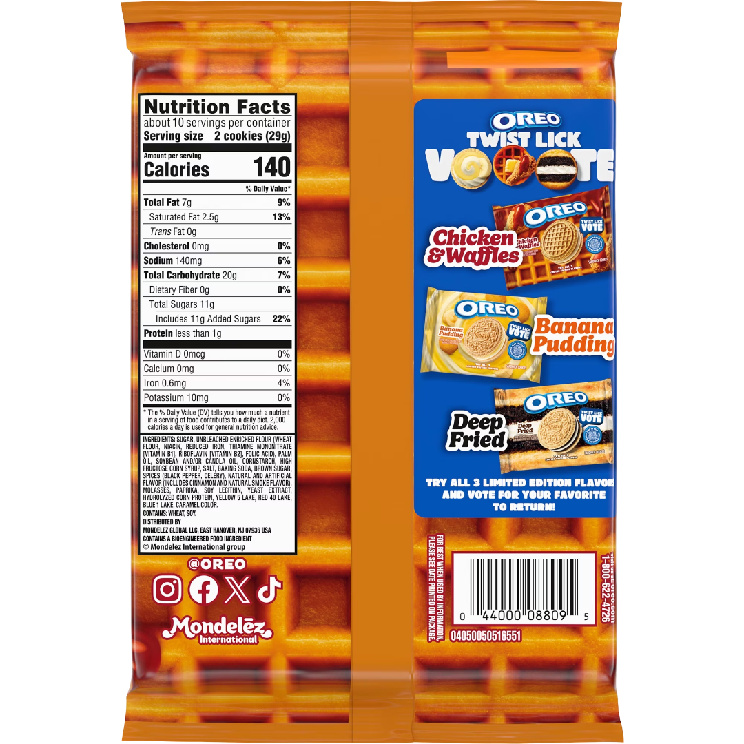 OREO Chicken and Waffles Sandwich Cookies, Limited Edition, 10.68 oz