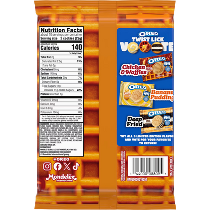 OREO Chicken and Waffles Sandwich Cookies, Limited Edition, 10.68 oz