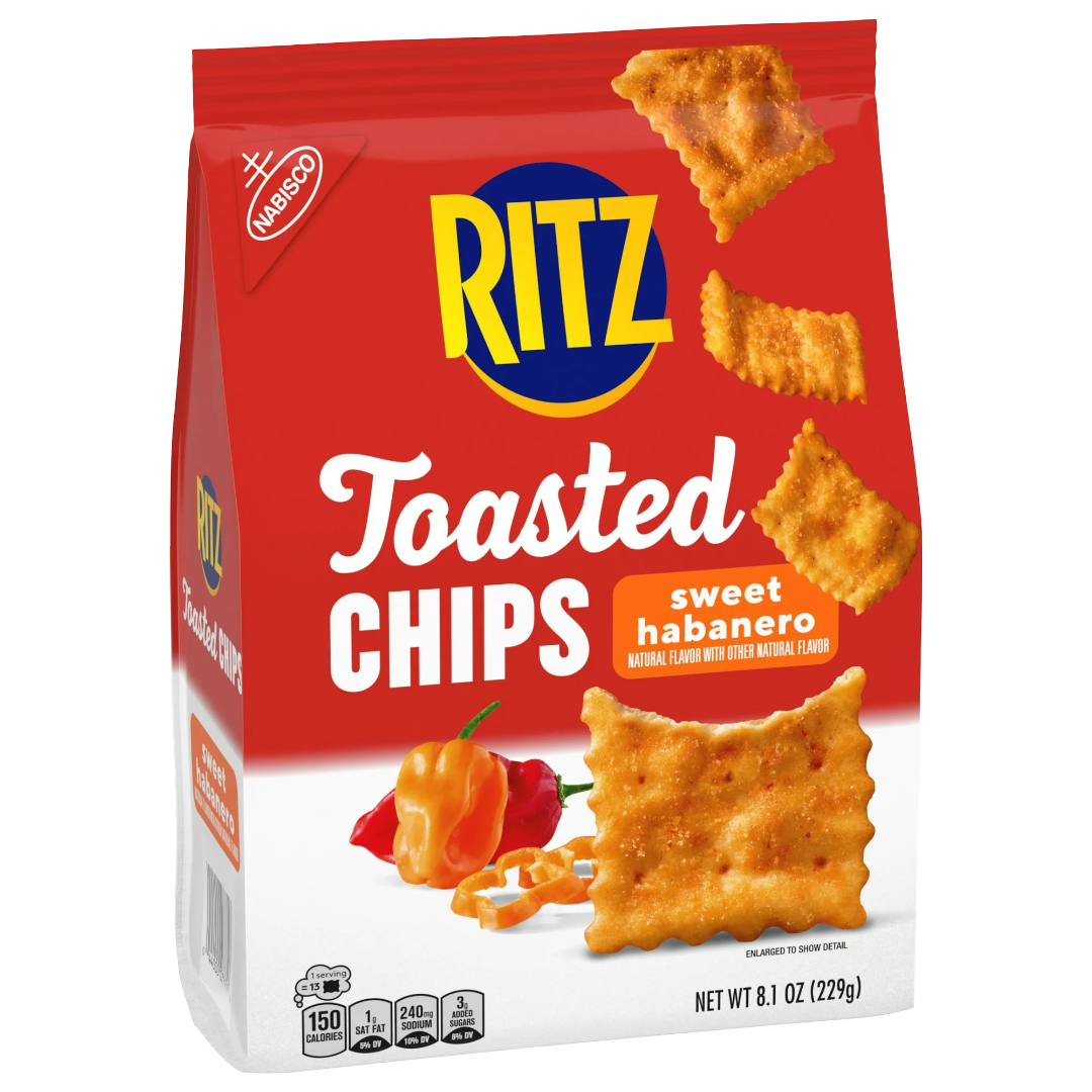 RITZ Toasted Chips Sweet Habanero Crackers, 8.1oz