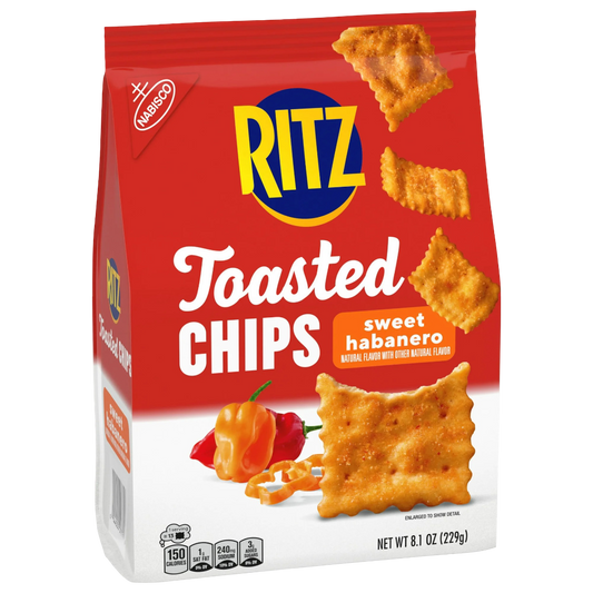 RITZ Toasted Chips Sweet Habanero Crackers, 8.1oz