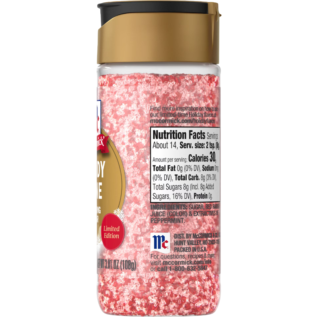 McCormick Candy Cane Finishing Sugar, 3.81 oz